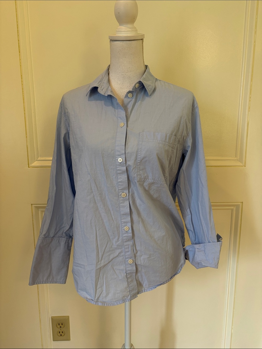 J. Crew Pale Blue Cotton Button-Front Shirt